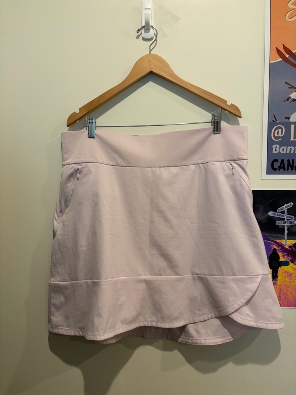 adidas Light Pink Circle Skirt with Overlap Hem